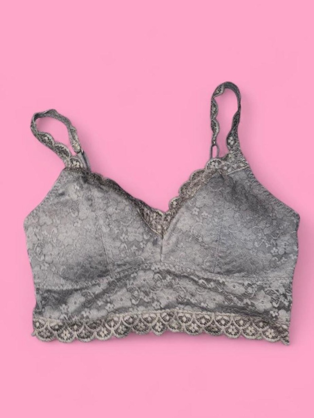 Hollister Lace Bralette in Gray